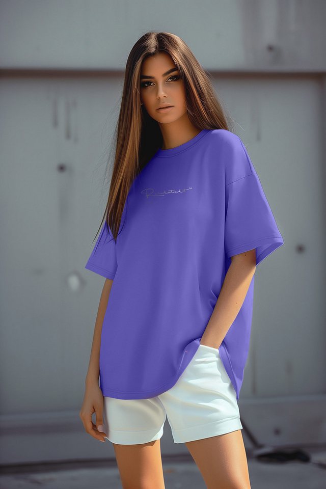 Reichstadt Oversize-Shirt Casual Oversize Shirt 23RSW044 Light Purple XL mi günstig online kaufen