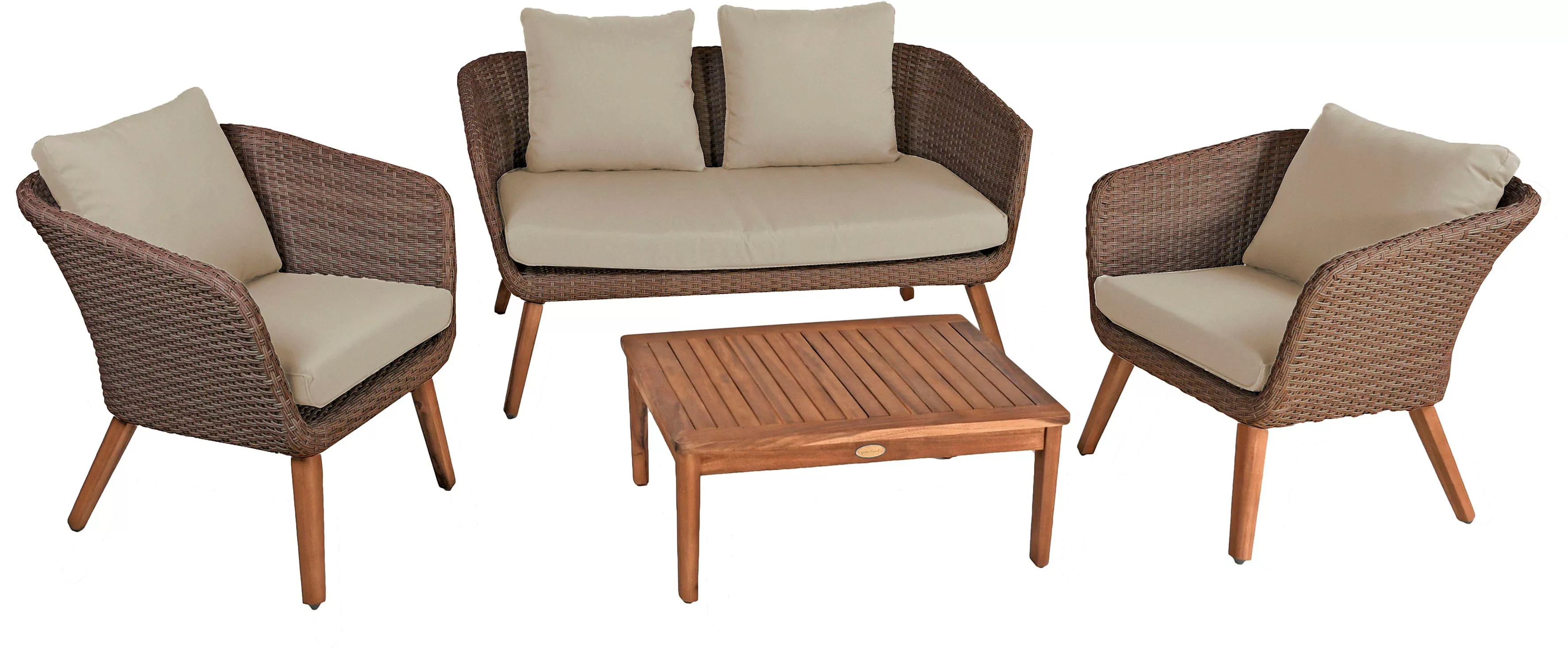 Garden Pleasure Gartenlounge-Set "ARONA", (4 tlg.) günstig online kaufen