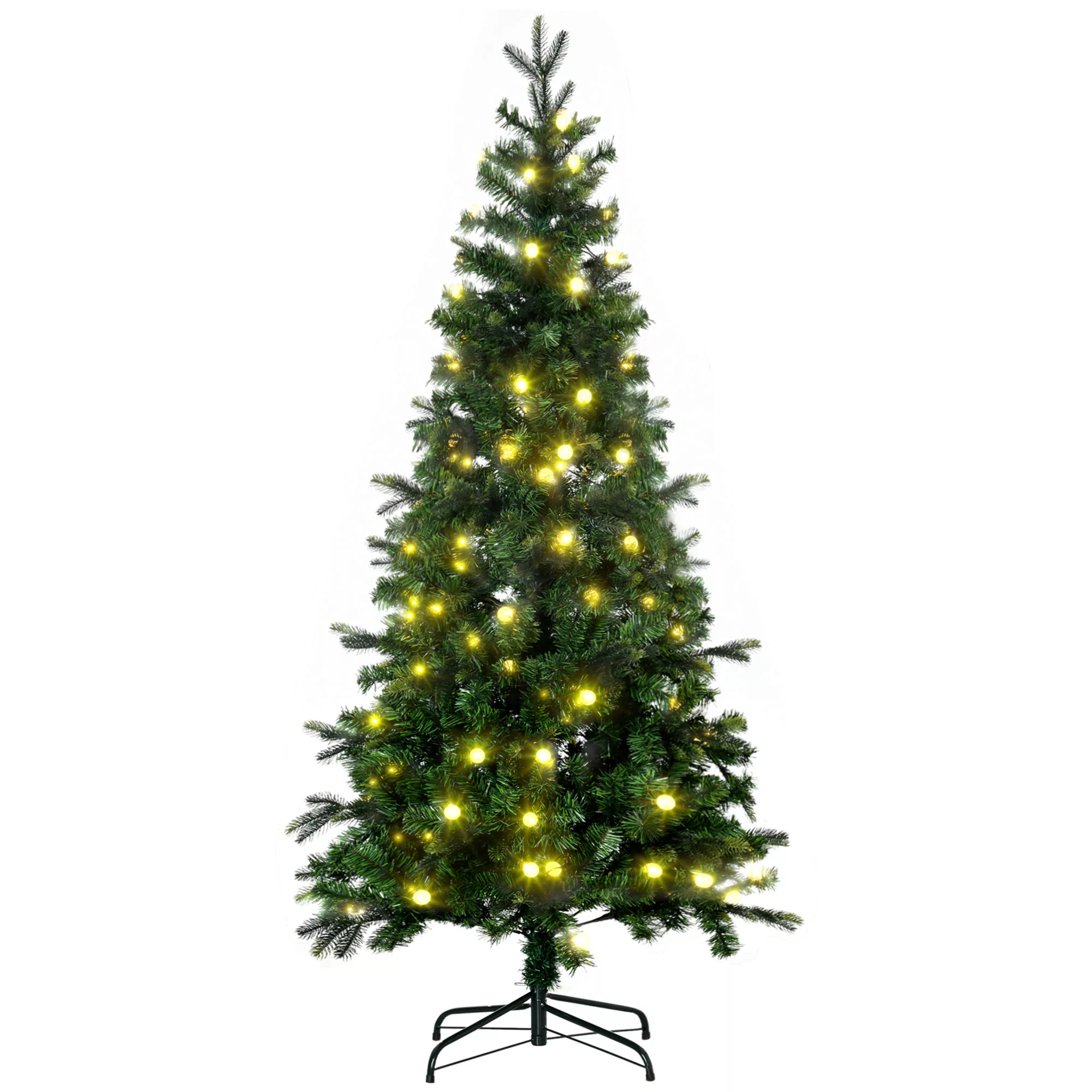 HOMCOM 180 cm Weihnachtsbaum Künstlich Naturgetreu Tannenbaum mit 509 Astsp günstig online kaufen
