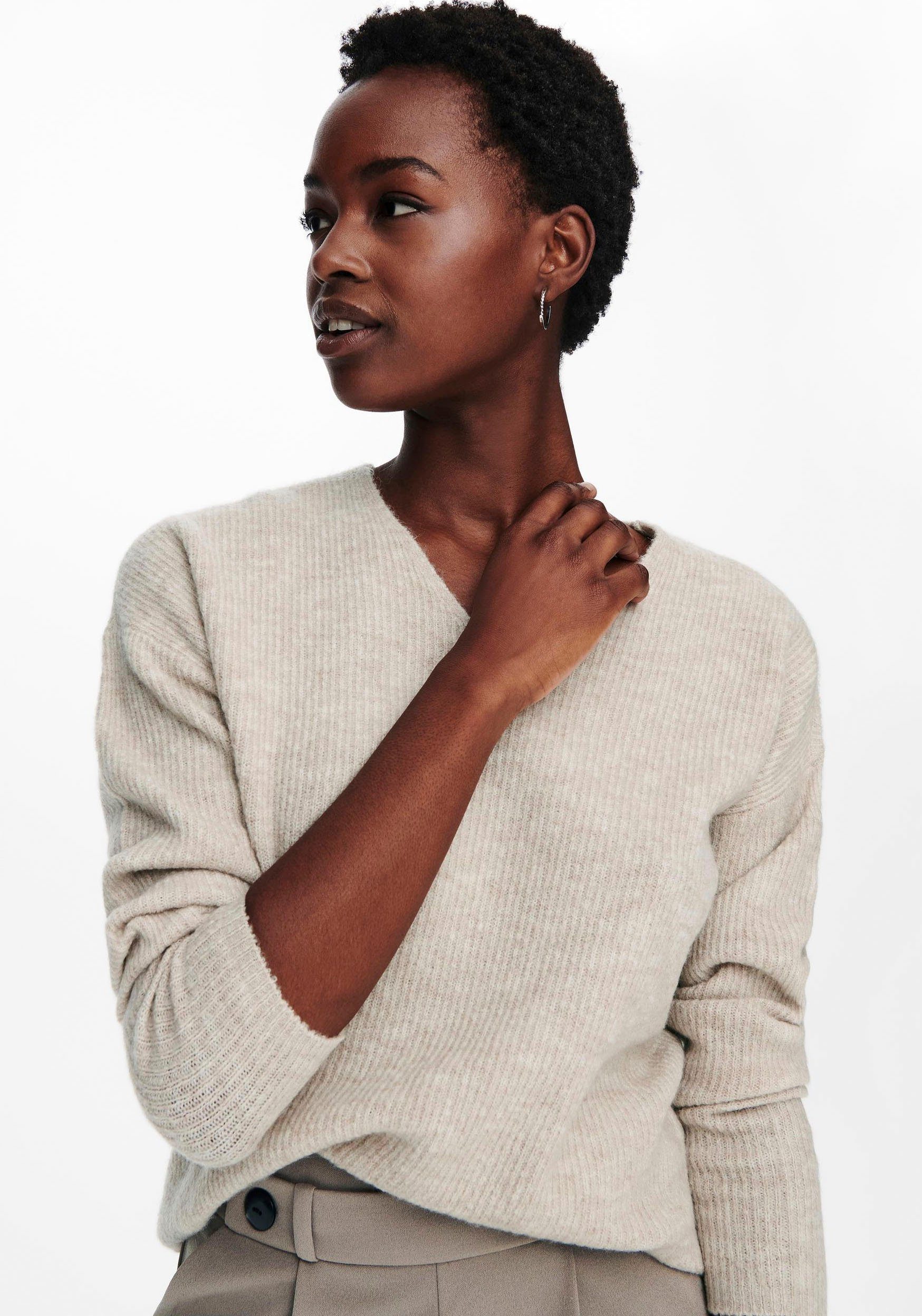 ONLY Strickpullover ONLCAMILLA V-NECK L/S PULLOVER günstig online kaufen
