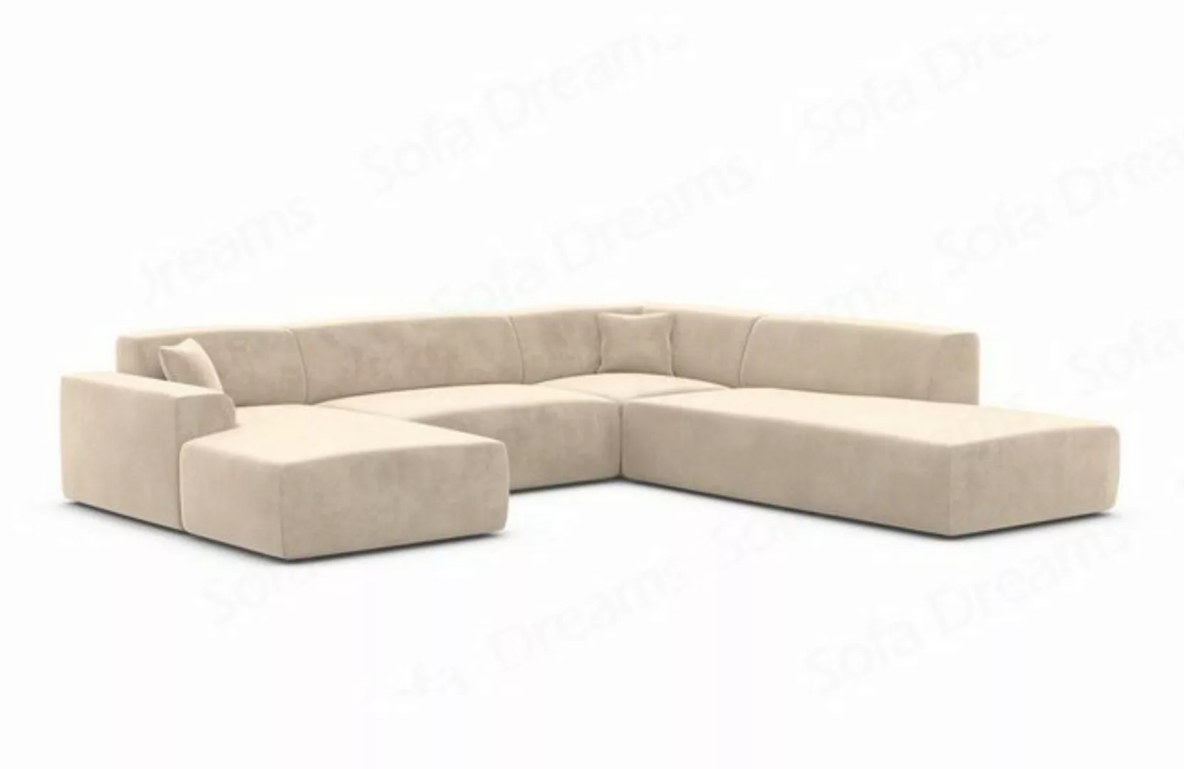 Sofa Dreams Wohnlandschaft Polster Designer Sofa Mallorca U Lounge Samtstof günstig online kaufen