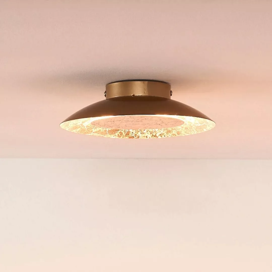 LED-Deckenleuchte Foskal messing, Ø 21,5 cm günstig online kaufen