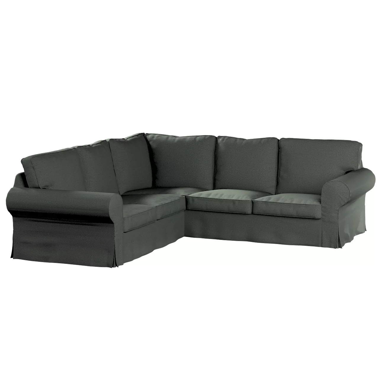 Bezug für Ektorp Ecksofa, grau, Sofahusse für Ektorp Ecksofa, Teddy / Boucl günstig online kaufen