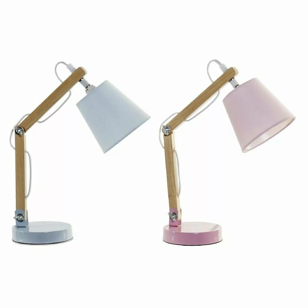 Tischlampe Dkd Home Decor Blau Rosa Metall Braun Polyester Kiefer (24 X 12 günstig online kaufen