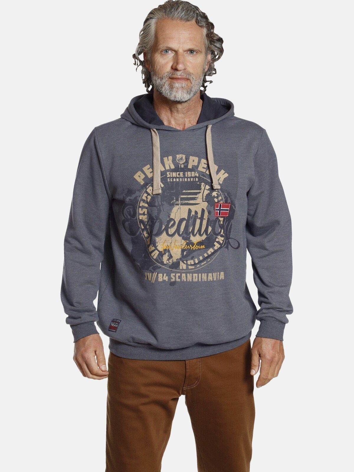 Jan Vanderstorm Kapuzensweatshirt ELLMAR weicher Sweat günstig online kaufen