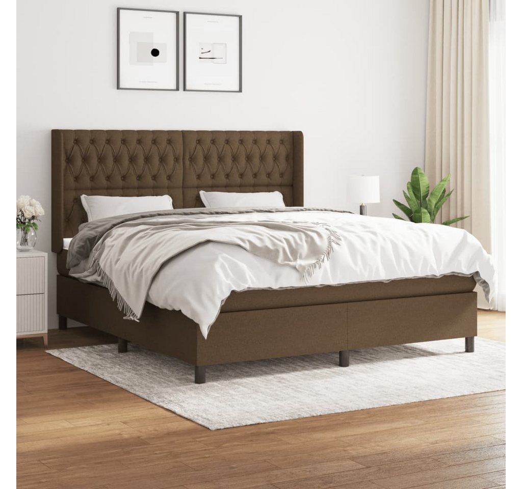 vidaXL Boxspringbett Boxspringbett mit Matratze Taupe 180x200 cm Stoff Bett günstig online kaufen