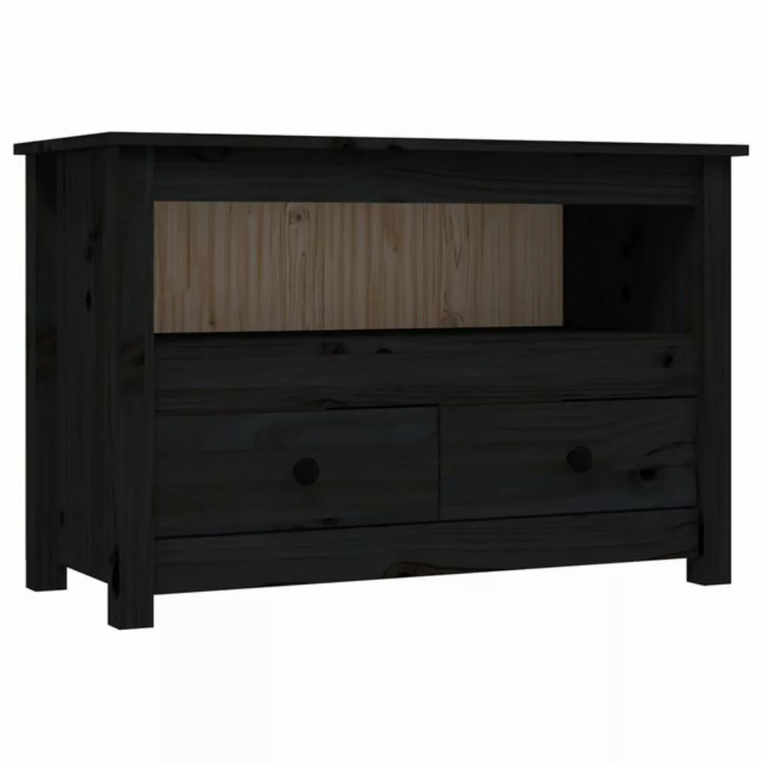 vidaXL TV-Schrank TV-Schrank Schwarz79x35x52 cm Massivholz Kiefer günstig online kaufen