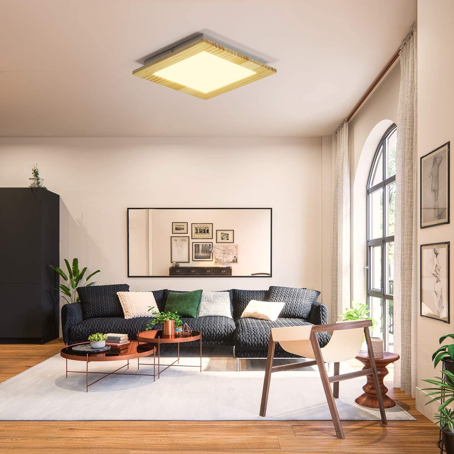 ZMH LED Deckenleuchte 3000K 30cm Quadrat günstig online kaufen