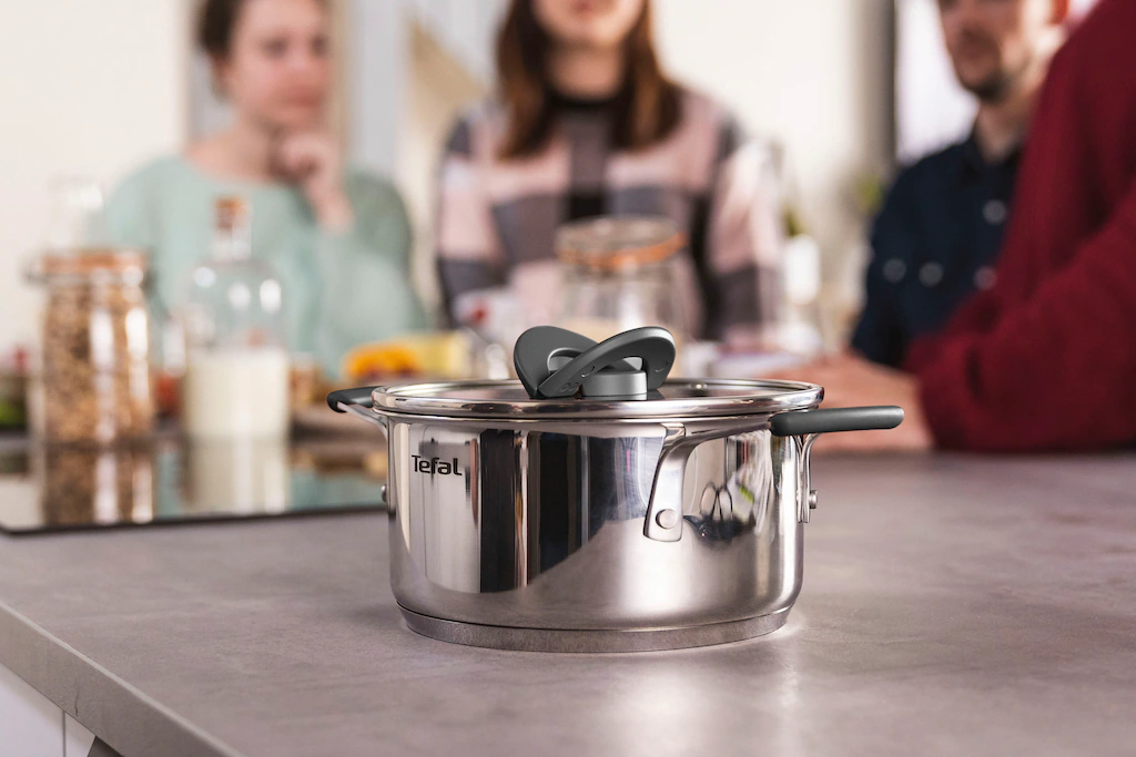 Tefal Topf-Set »G7376S Opti'Space«, Edelstahl, (Set, 6 tlg., Stielkasseroll günstig online kaufen