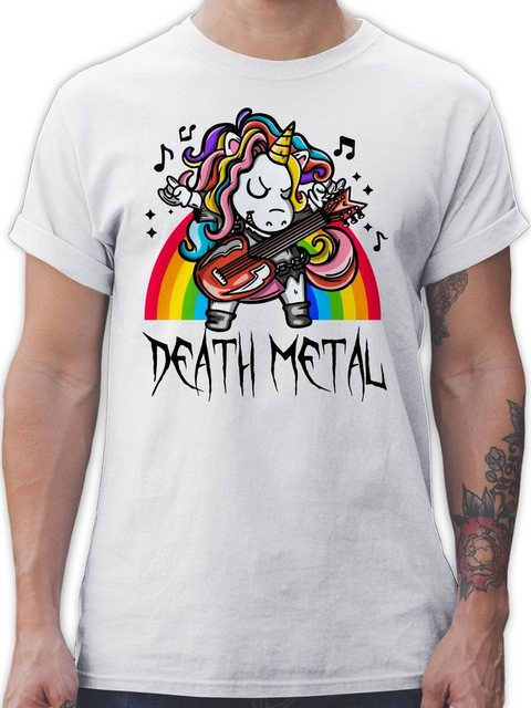 Shirtracer T-Shirt Death Metal Einhorn - Unicorn Heavy Metal Geschenke günstig online kaufen