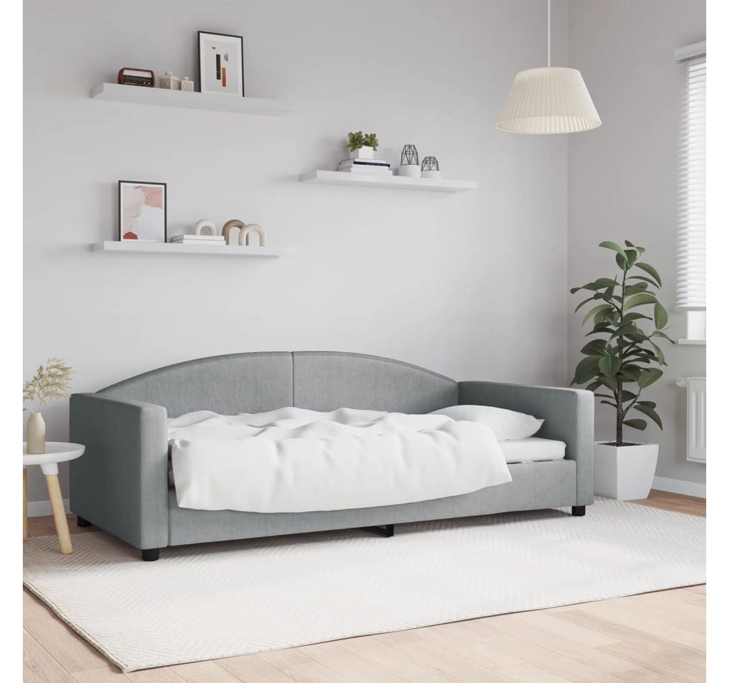 vidaXL Gästebett Tagesbett Hellgrau 90x190 cm Stoff Gästebett Gästecouch Gä günstig online kaufen