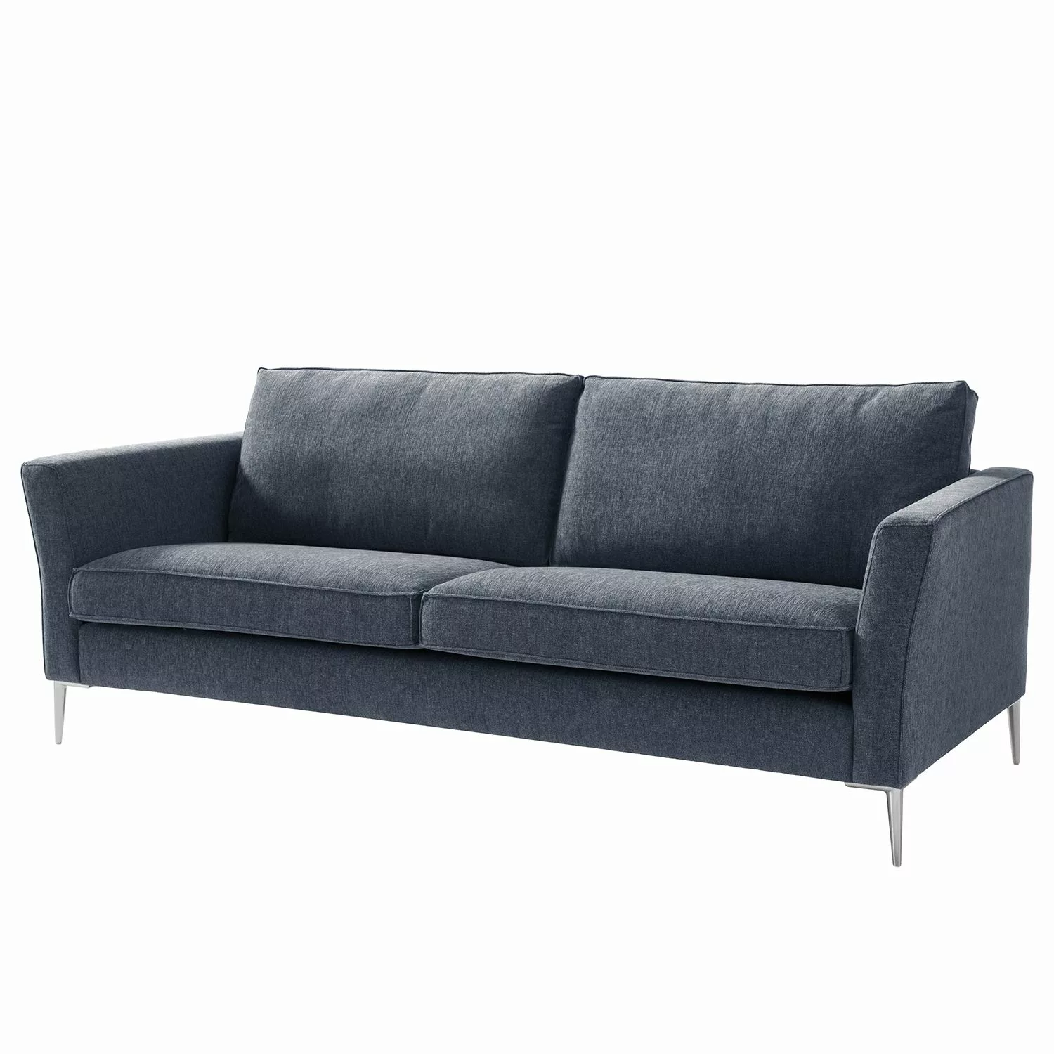 home24 Fredriks Sofa Mirabela 3-Sitzer Graublau Strukturstoff 209x85x92 cm günstig online kaufen