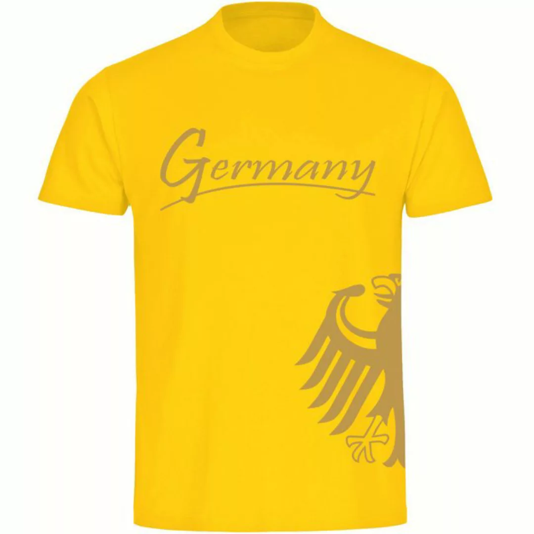 multifanshop T-Shirt Herren Germany - Adler seitlich Gold - Männer günstig online kaufen