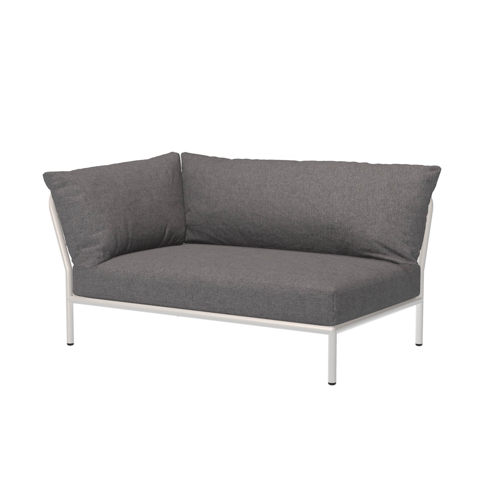 LEVEL2 Outdoor Sofa Lounge-Modul 2 Schiefer Weiß Links günstig online kaufen