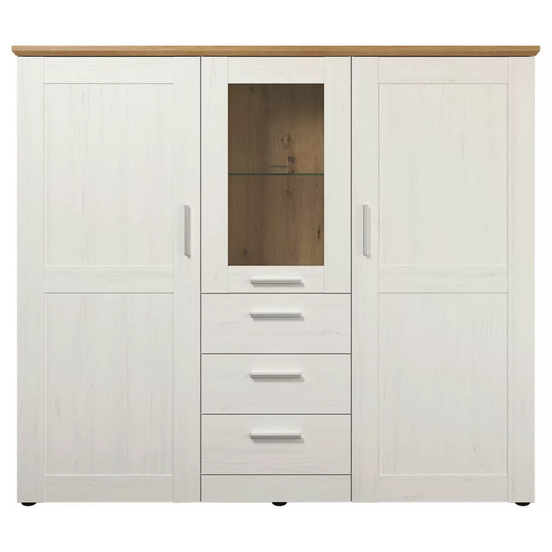 trendteam Vitrine Highboard Shade, Andersen Pinie weiß / Artisan Eiche, Lan günstig online kaufen