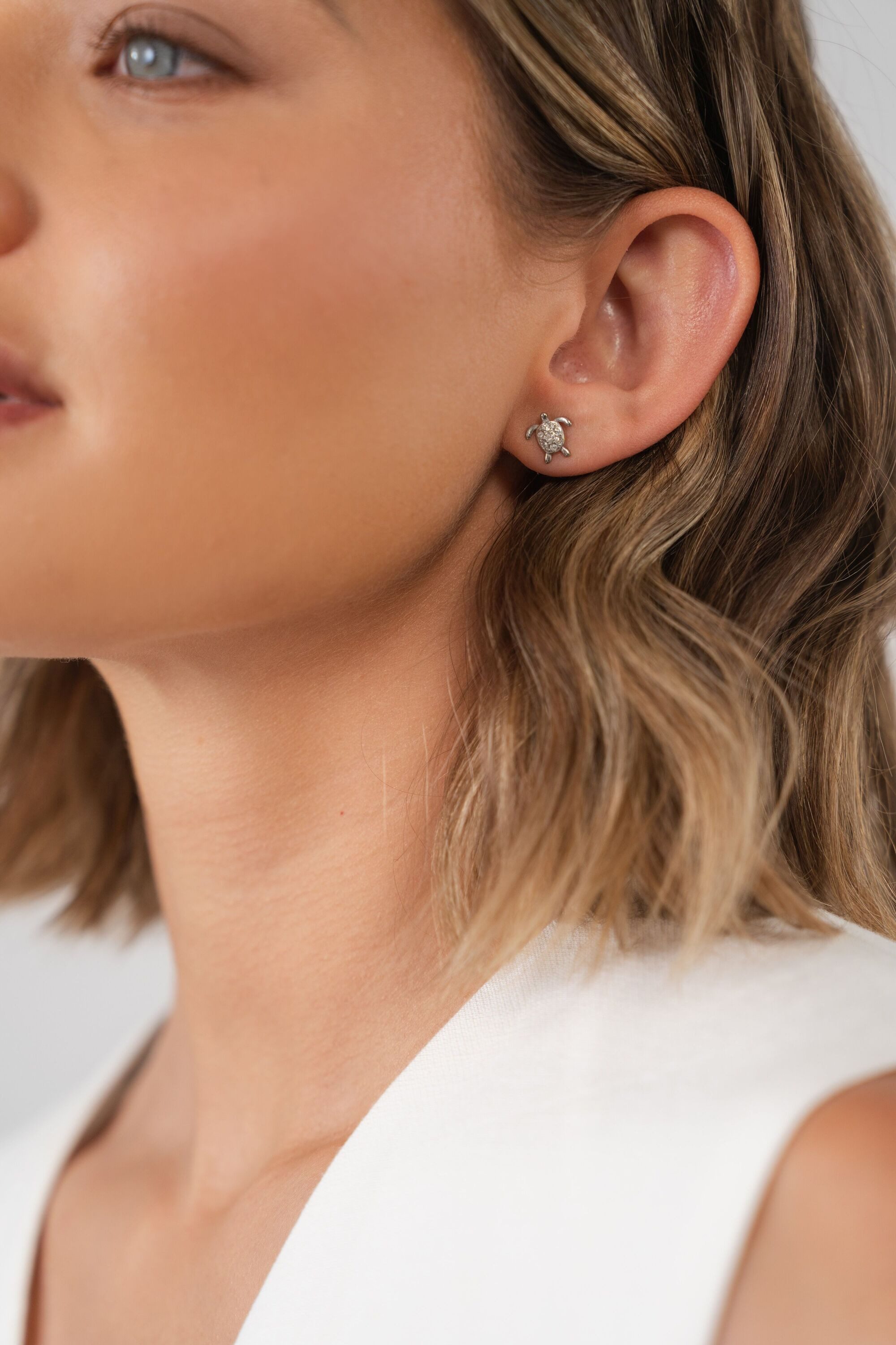 Purelei Paar Ohrstecker White Turtle, im günstig online kaufen