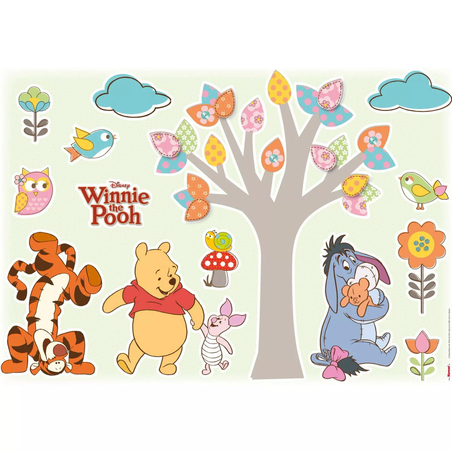 Komar Wandtattoo "Winnie the Pooh Nature Lovers - Größe 50 x 70 cm", (14 St günstig online kaufen