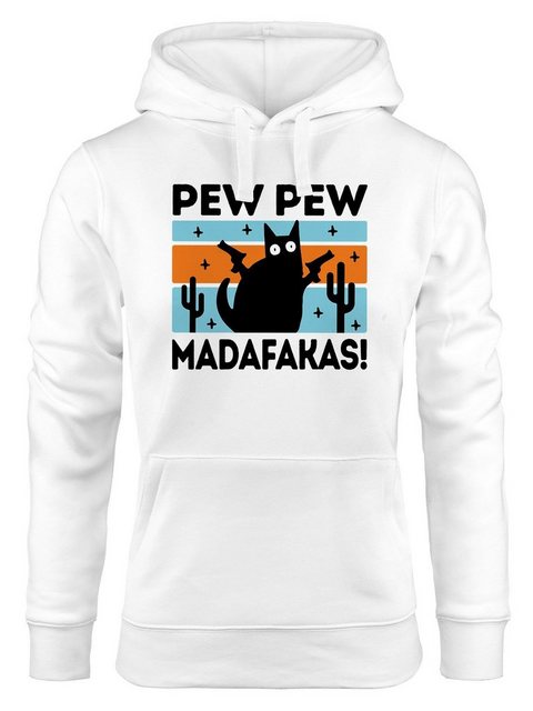 MoonWorks Hoodie Kapuzen-Pullover Damen Pew Pew Madafakas Katze Cat crazy v günstig online kaufen