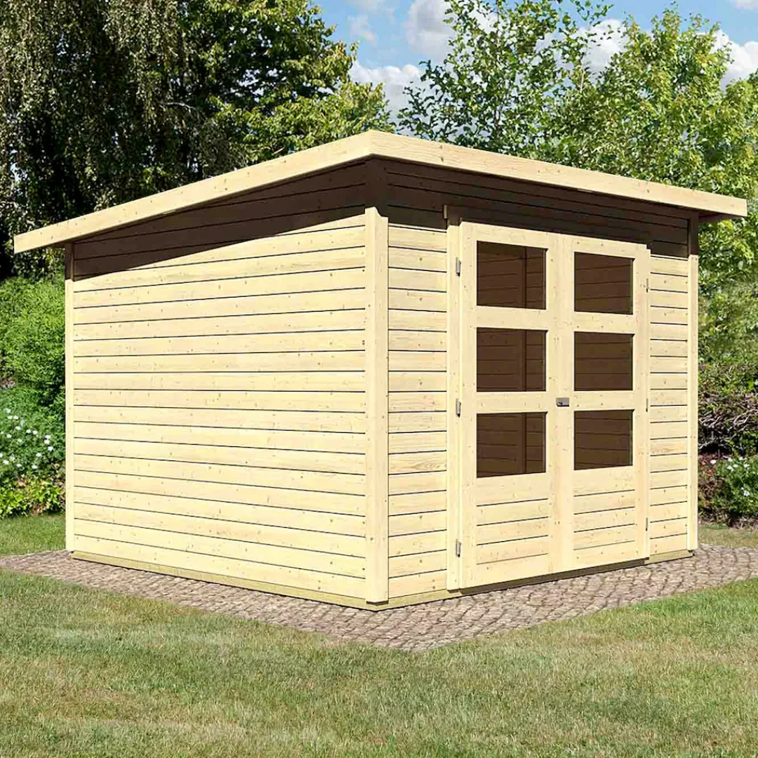 Karibu Gartenhaus "Chiemsee 4", (Set), anthrazit, naturbelassen oder terrag günstig online kaufen