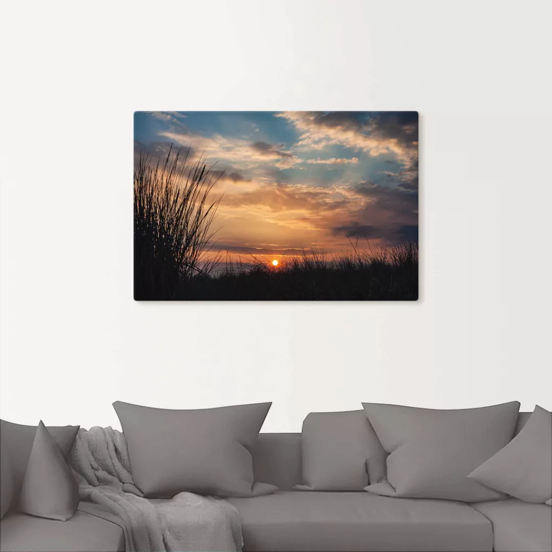 Artland Wandbild "Sonnenuntergang an der Küste Ostsee", Bilder vom Sonnenun günstig online kaufen