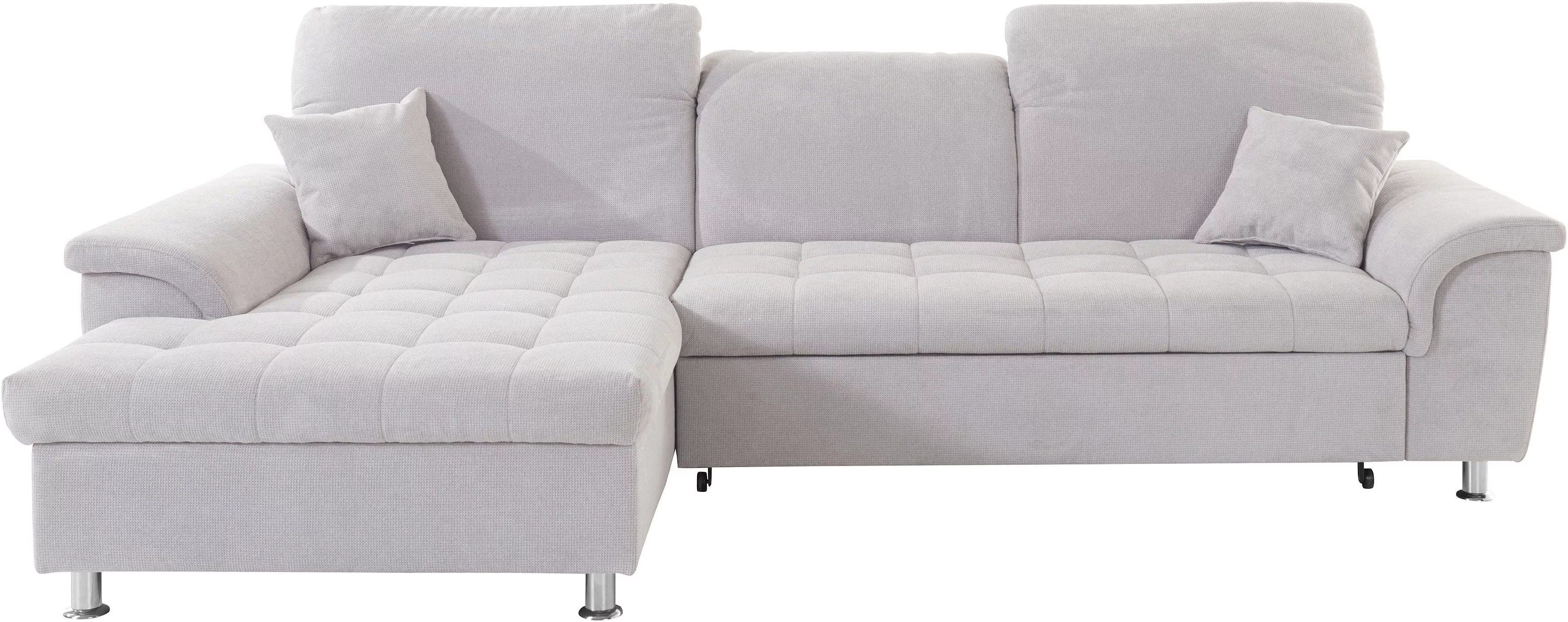 DOMO collection Ecksofa "Franzi L-Form", wahlweise mit Kopfteilverstellung günstig online kaufen