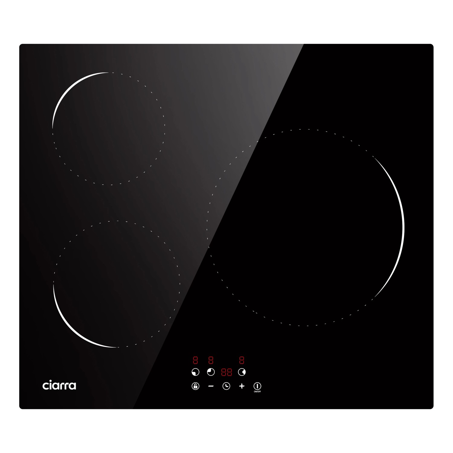 CIARRA Induktionskochfeld 60 cm 3 Kochfelder Einbau-Induktion VM3BIH-C günstig online kaufen