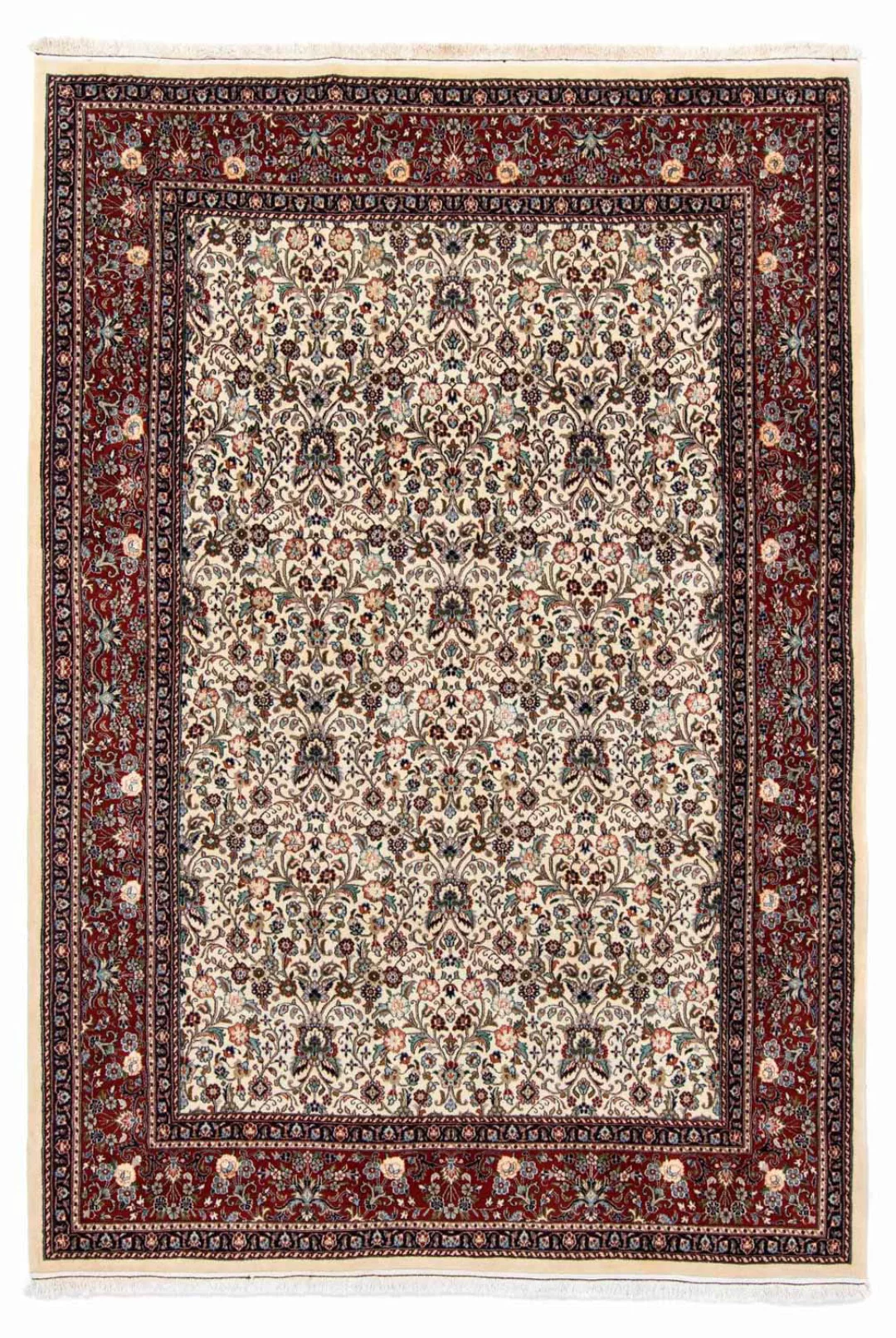 morgenland Wollteppich »Moud Blumenmuster Beige 292 x 210 cm«, rechteckig, günstig online kaufen