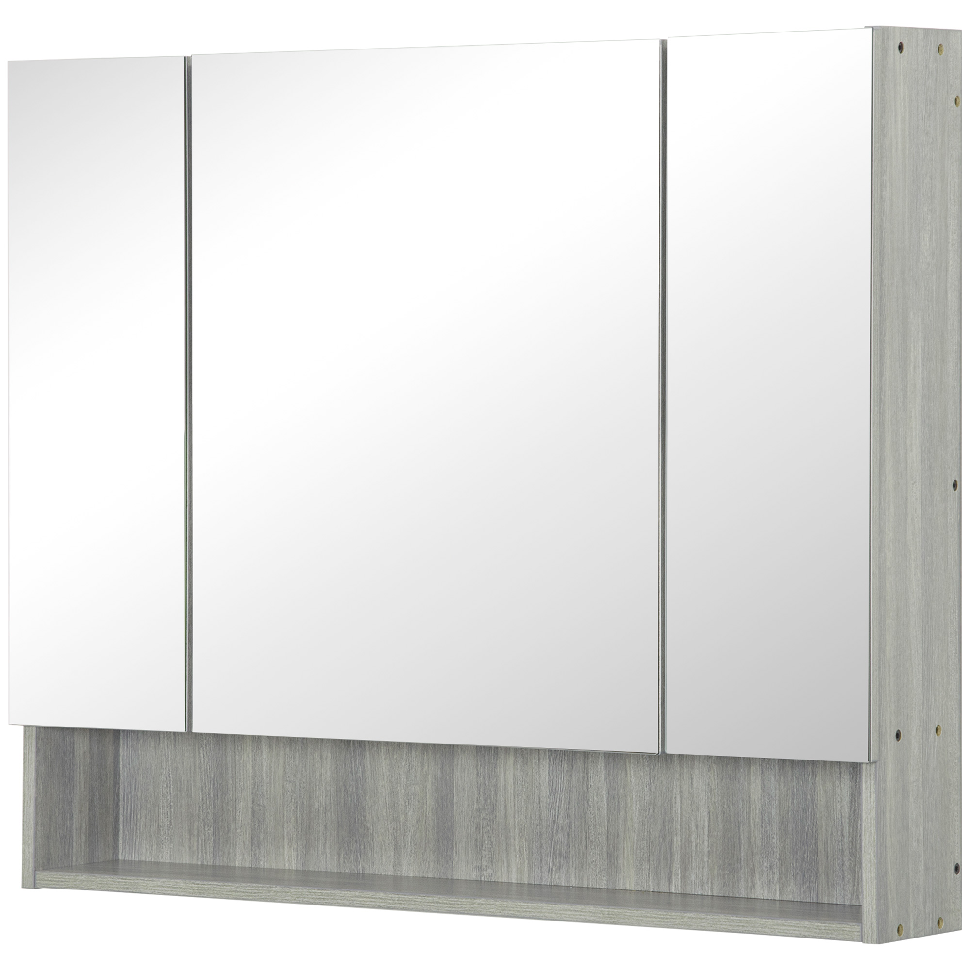 Kleankin Badezimmerschrank mit Spiegel, 90 x 15 x 75 cm, Badezimmermöbel, T günstig online kaufen