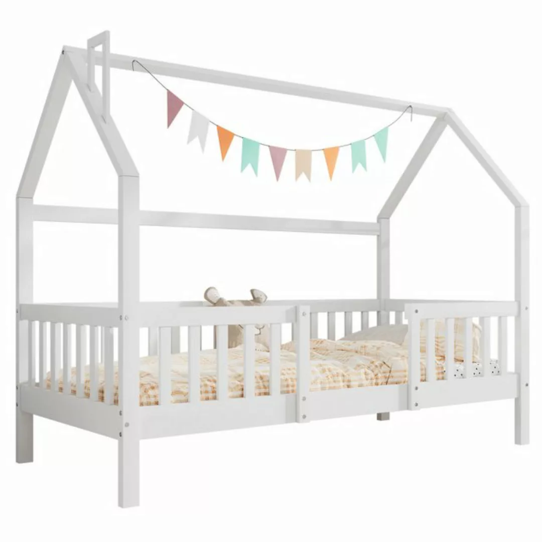 REDOM Kinderbett Hochbett, Kiefer Hausbett mit Lattenrost 90x200cm günstig online kaufen