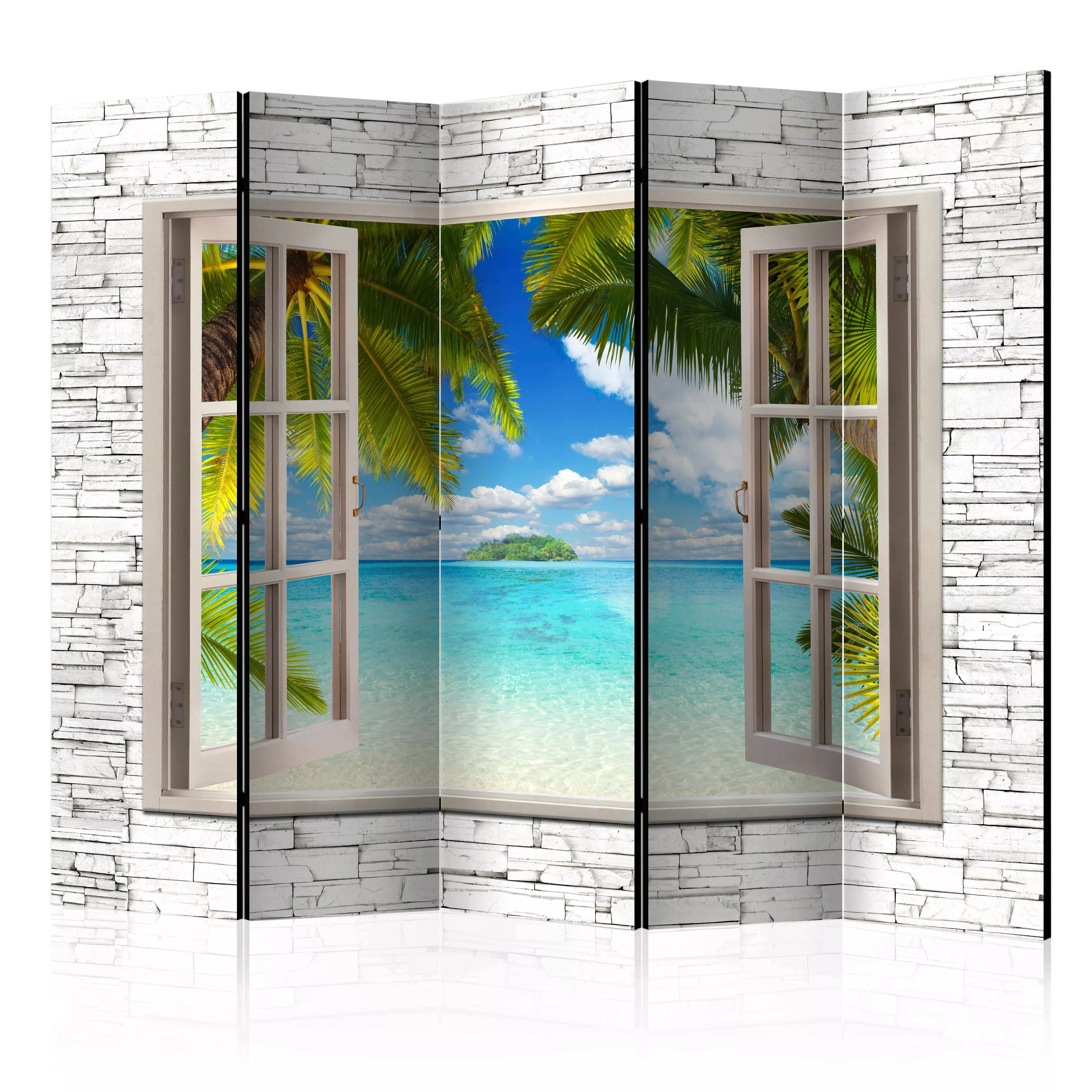 5-teiliges Paravent - Dream Island Ii [room Dividers] günstig online kaufen