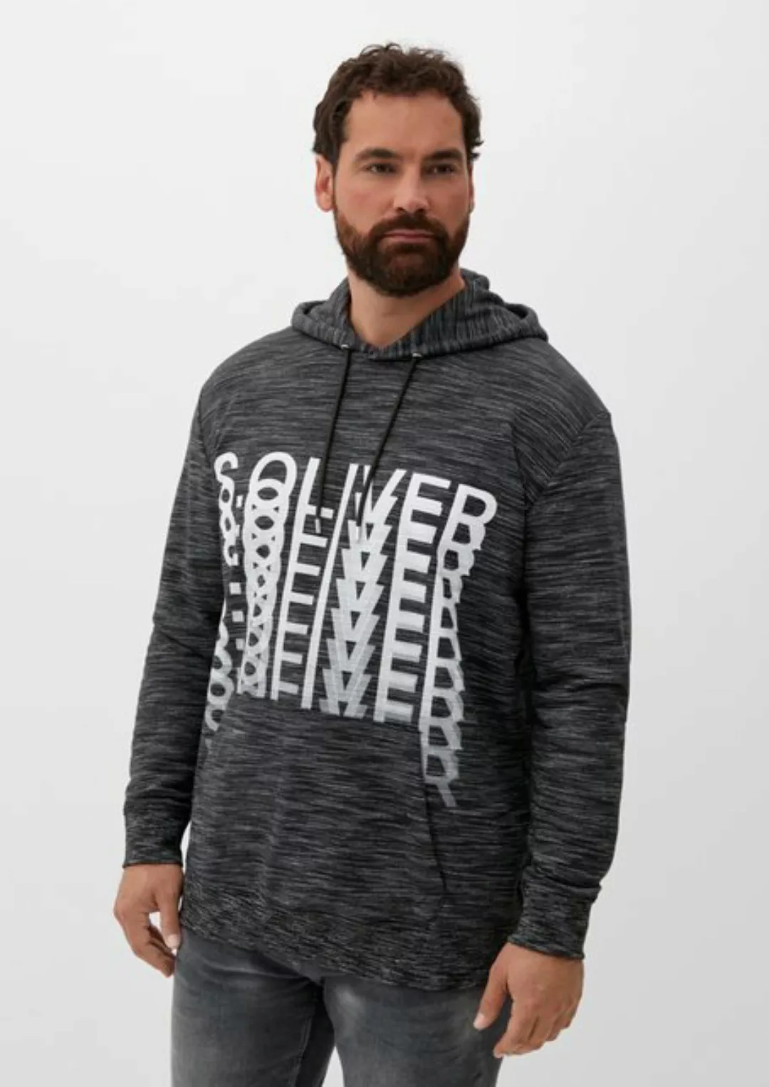 s.Oliver Sweatshirt Hoodie mit Frontprint Logo günstig online kaufen