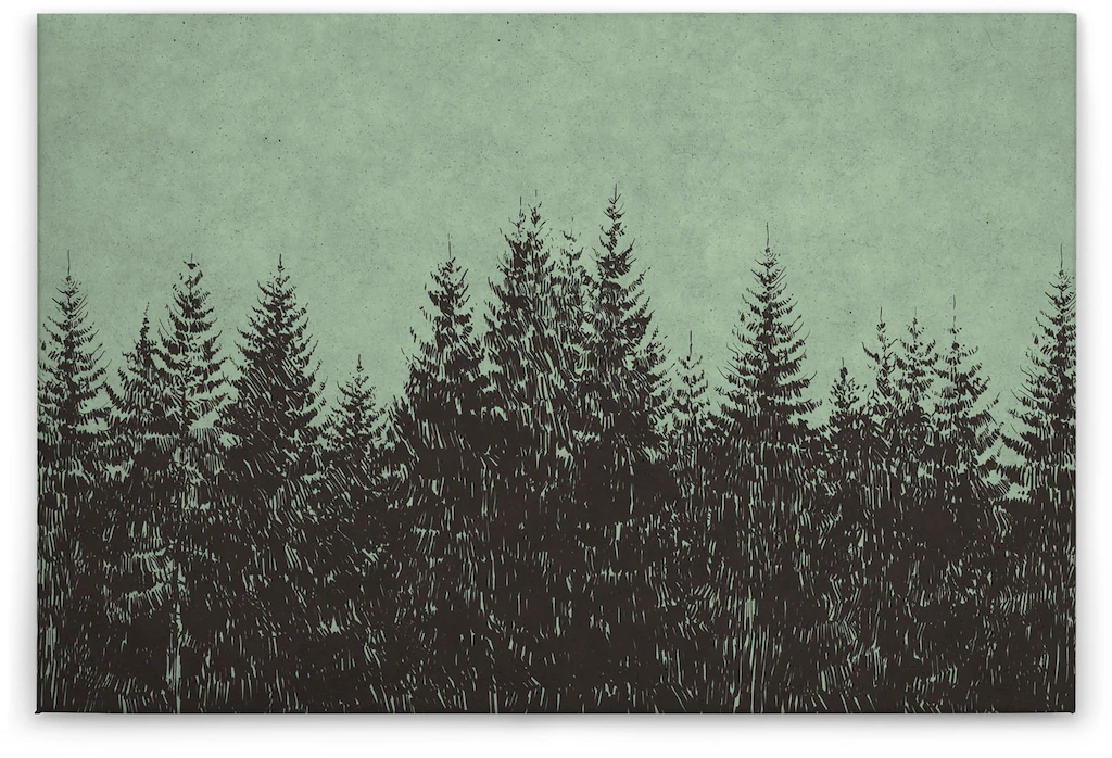 A.S. Création Leinwandbild "black forest", Kunst-Wald-Kinder, (1 St.), Wald günstig online kaufen