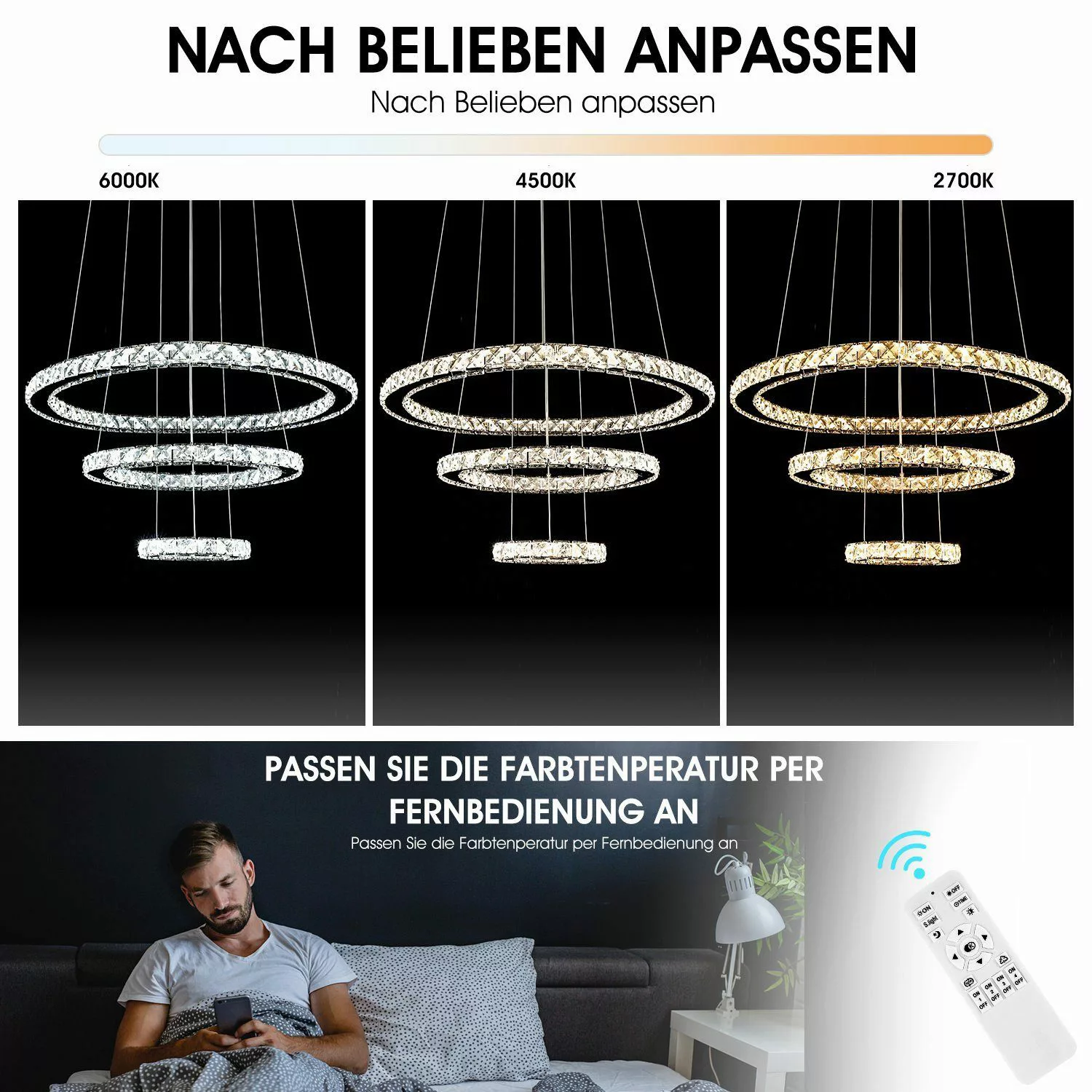 WILGOON Deckenleuchte LED Deckenlampe, LED Kristall günstig online kaufen