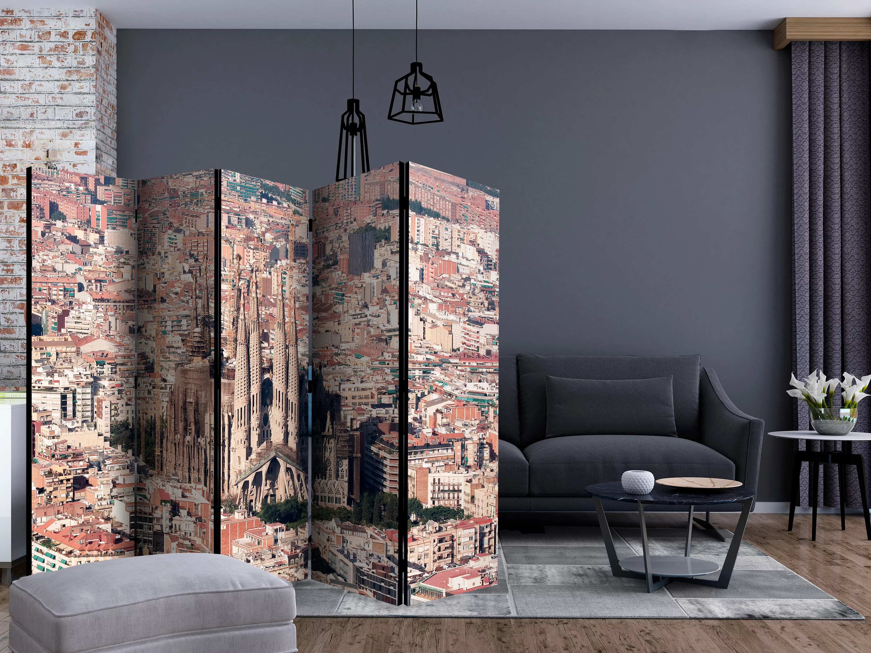 5-teiliges Paravent - Heart Of Barcelona Ii [room Dividers] günstig online kaufen