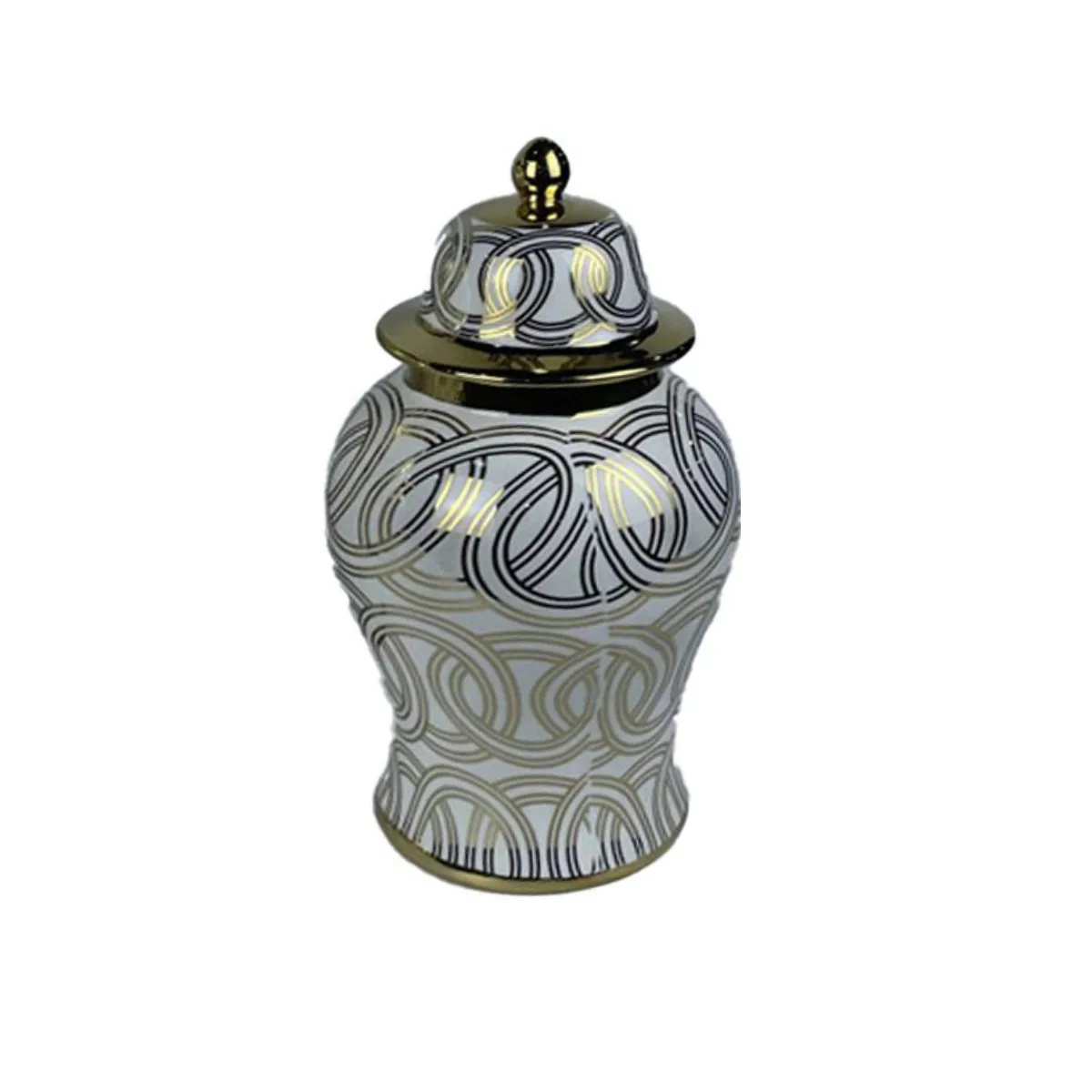 Vase Dkd Home Decor Porzellan Golden Weiß Orientalisch (17 X 17 X 31 Cm) günstig online kaufen