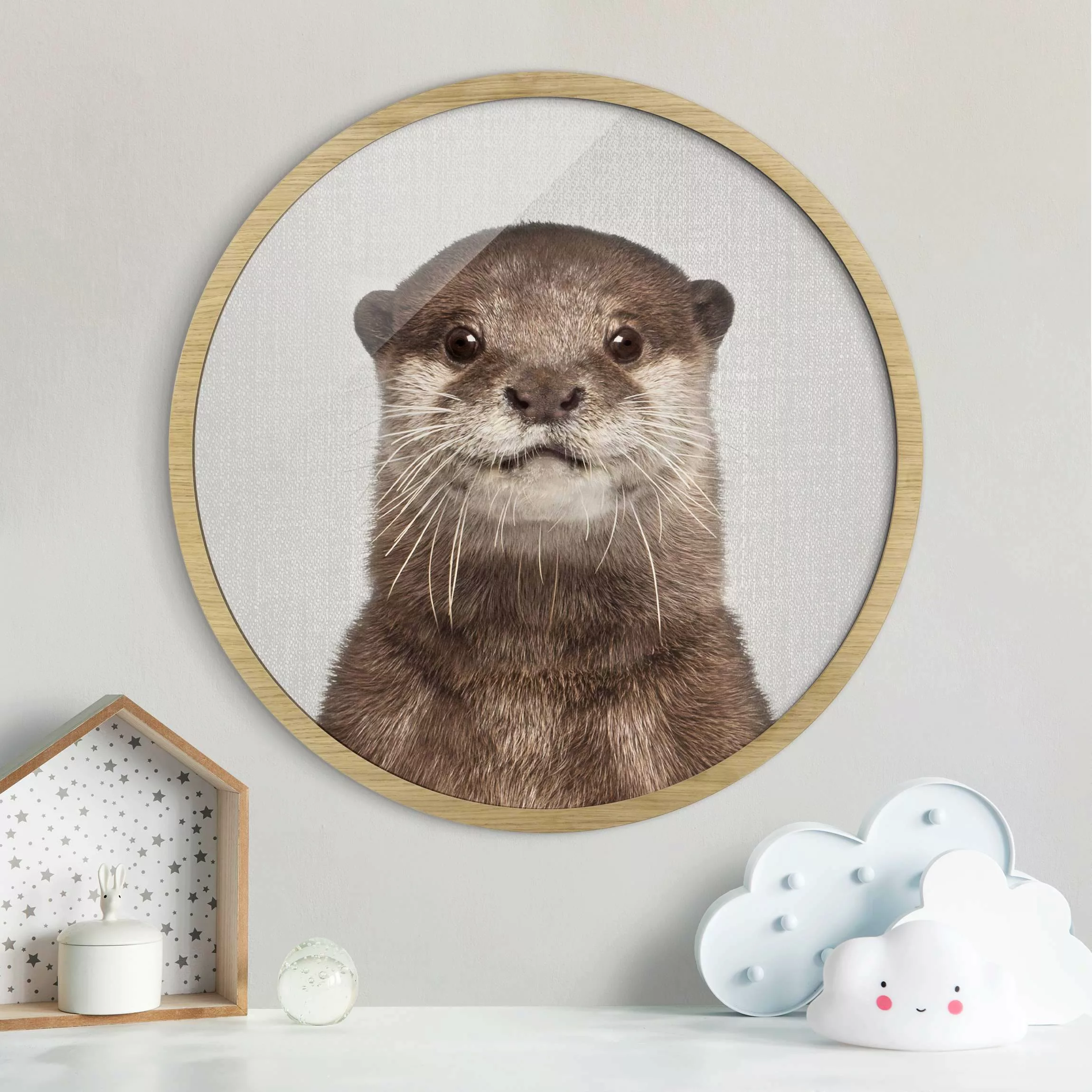 Rundes Gerahmtes Bild Otter Oswald günstig online kaufen