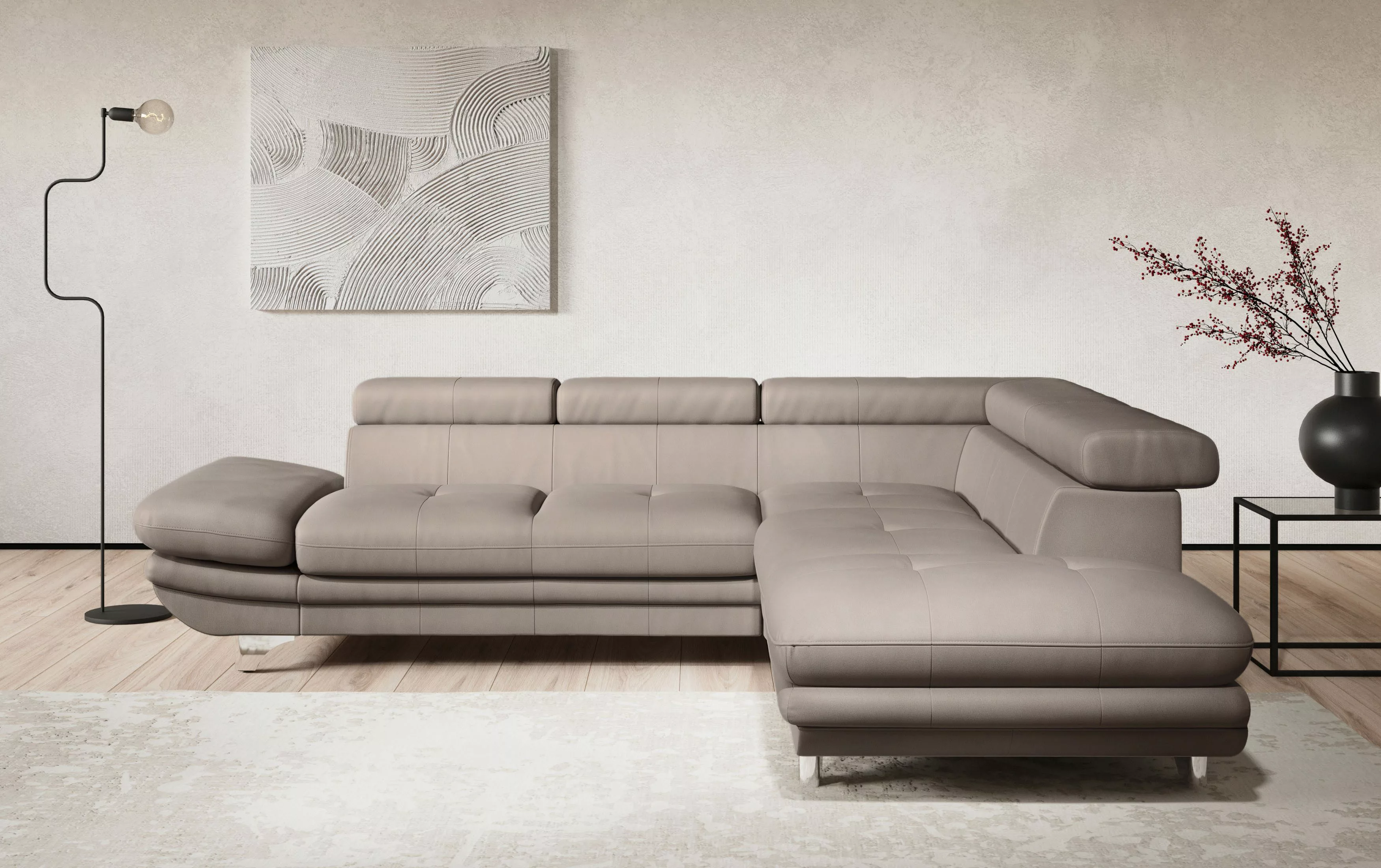 COTTA Ecksofa "Enterprise L-Form", mit Arm- & Kopfteilverstellung, wahlweis günstig online kaufen