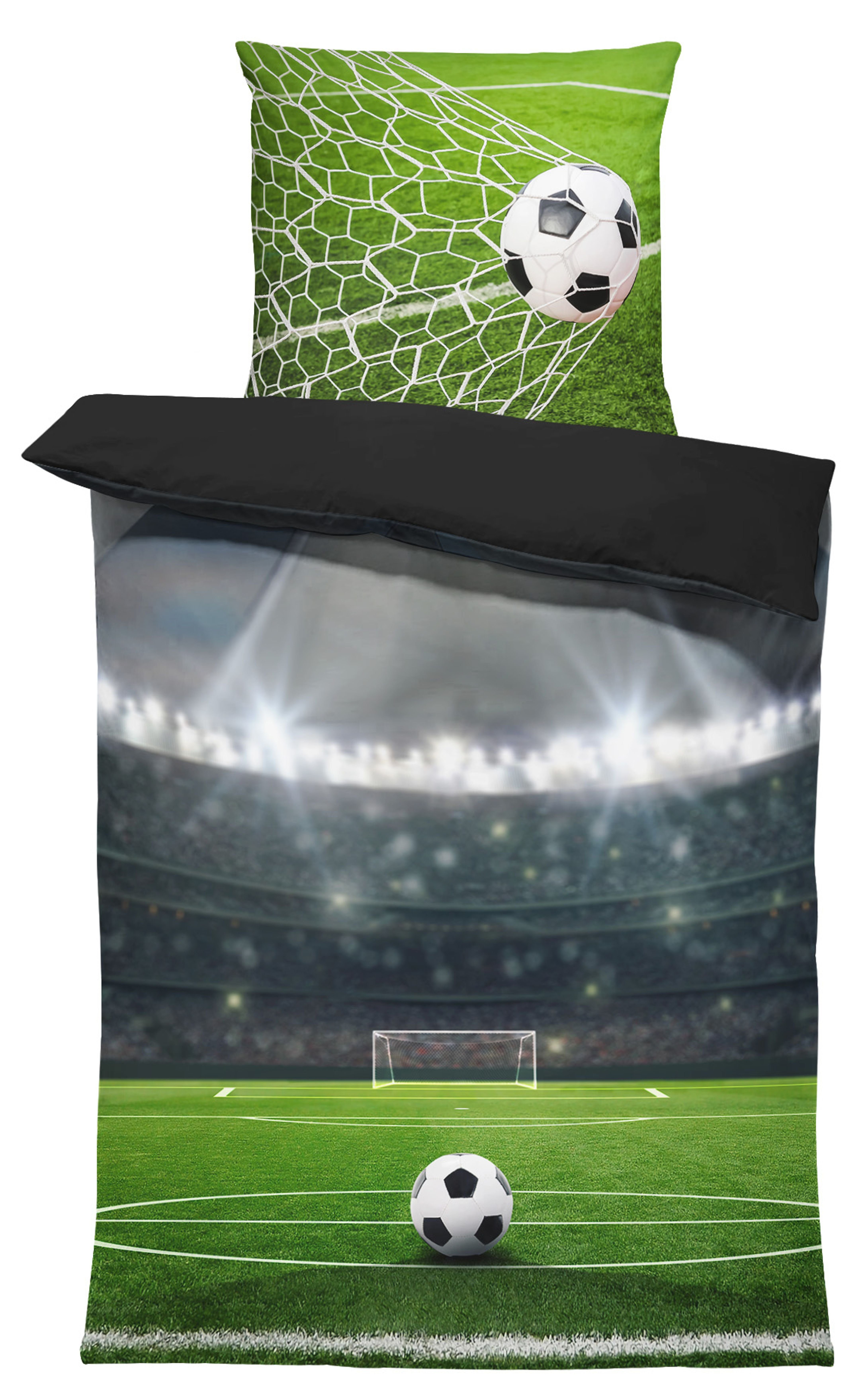 One Home Bettwäsche Fußball, Mikrofaser, 2 günstig online kaufen