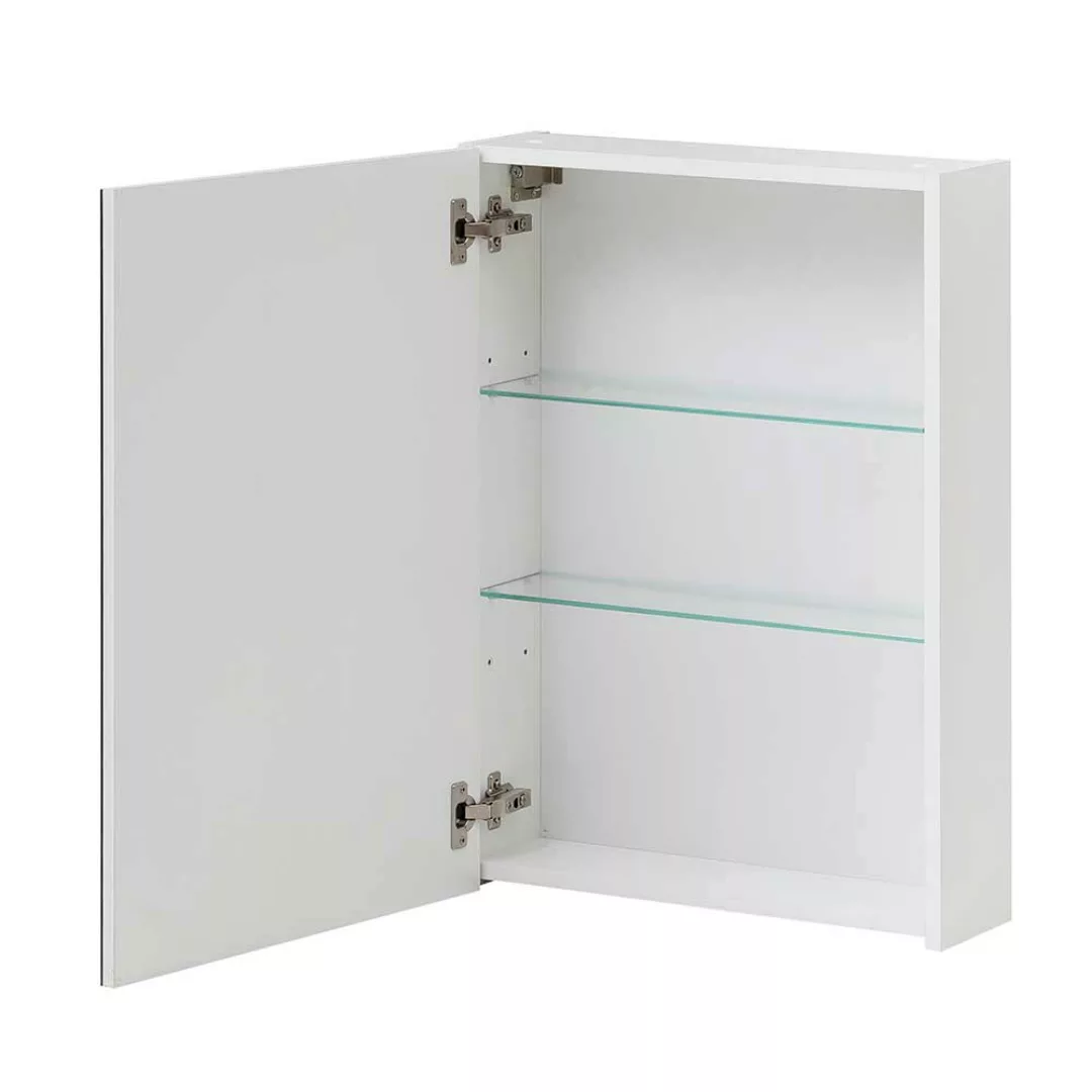 Badspiegelschrank in Weiß und Grau 50 cm breit günstig online kaufen