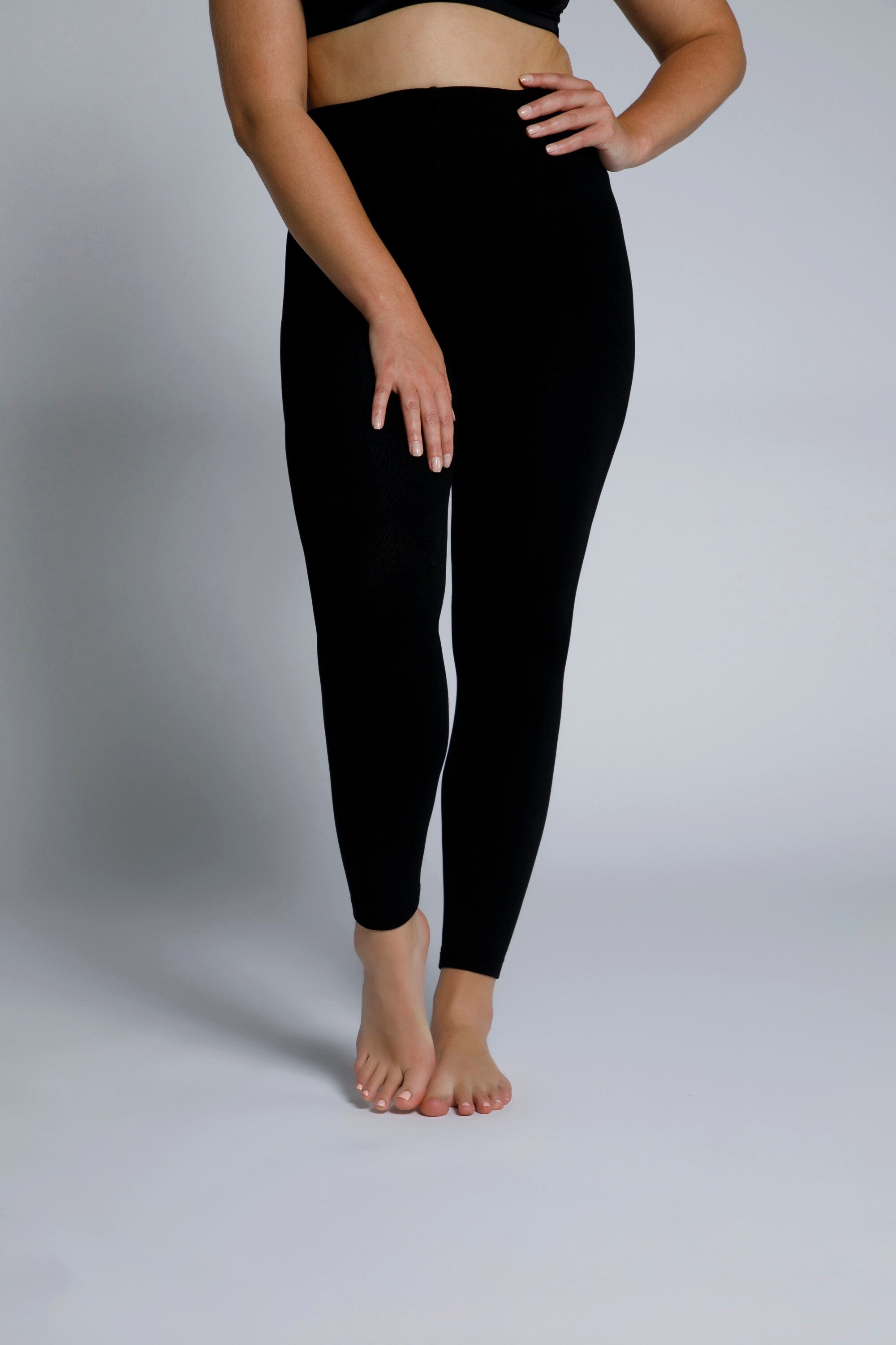 Ulla Popken Feinstrumpfhose Thermo-Strumpfleggings Elastikbund günstig online kaufen