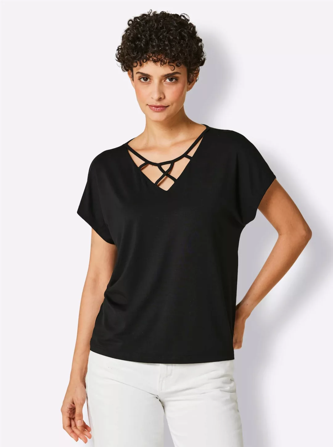 CREATION L PREMIUM V-Shirt "Modal-Shirt", (1 tlg.) günstig online kaufen