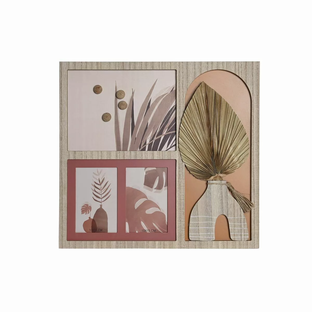 Fotorahmen Dkd Home Decor Natürlich Bunt Holz Mdf Boho (43 X 1,2 X 40 Cm) günstig online kaufen