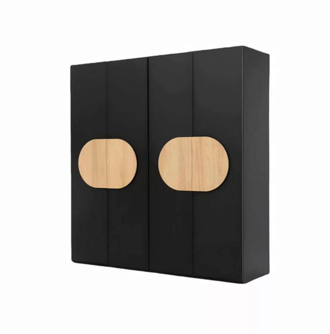 Xlmoebel Kleiderschrank Luxuriöser Holzschrank in Grau für das Schlafzimmer günstig online kaufen