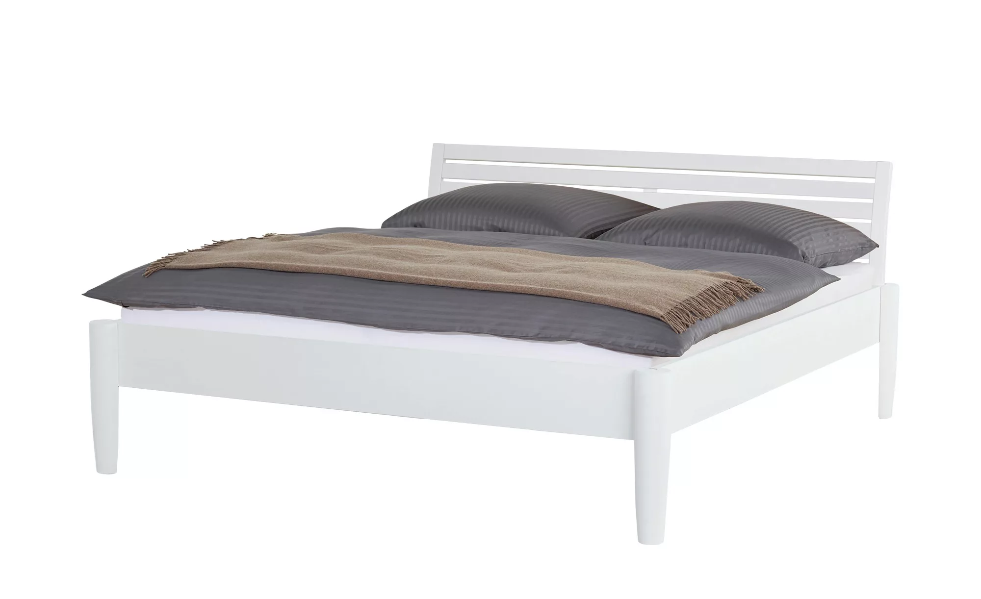 Massivholz-Bettgestell - weiß - 176 cm - 93 cm - Betten > Bettgestelle - Mö günstig online kaufen