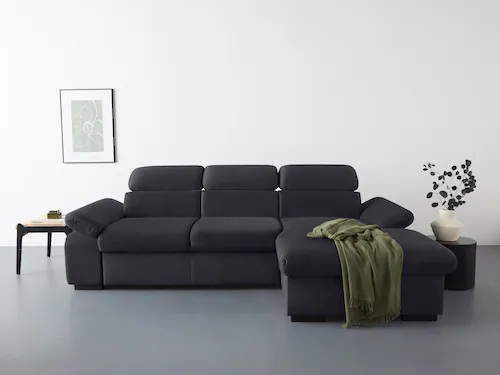 COTTA Ecksofa "Lola L-Form", (Set, mit Hocker), mit Hocker & Kopfteilfunkti günstig online kaufen