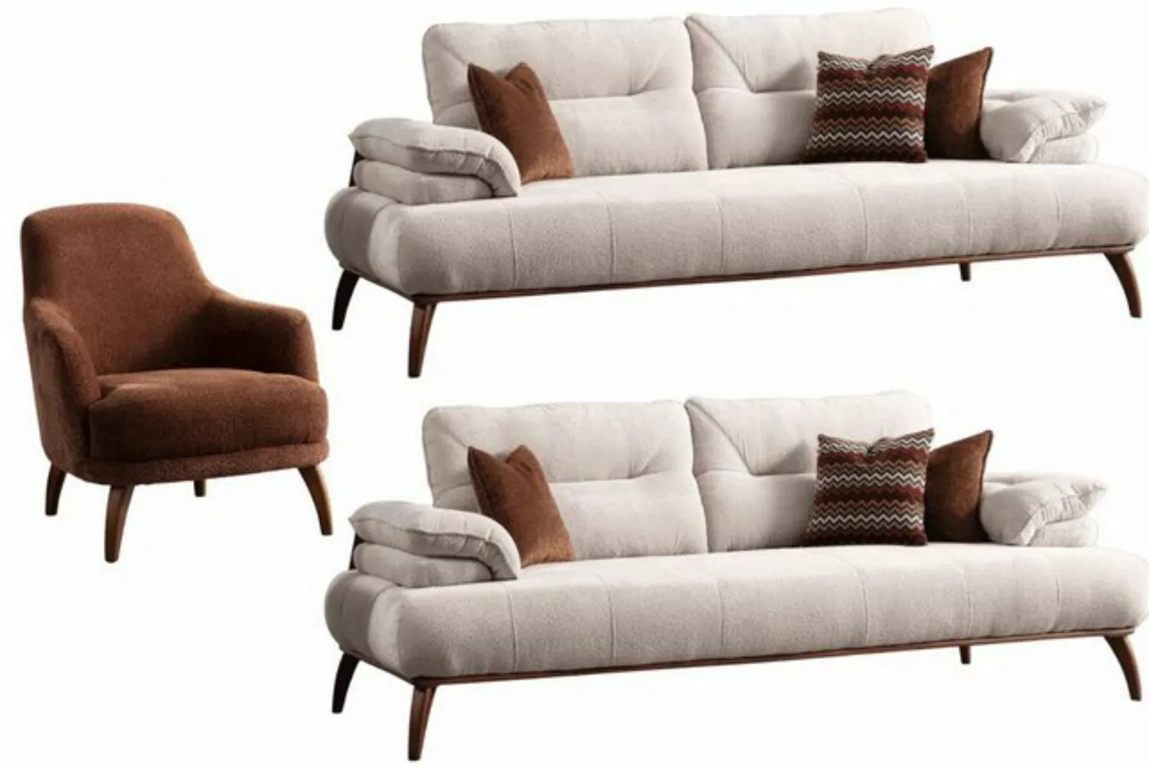 Villa Möbel Polstergarnitur Almond, (Set, 2-tlg), mit Relax-/Bettfunktion d günstig online kaufen