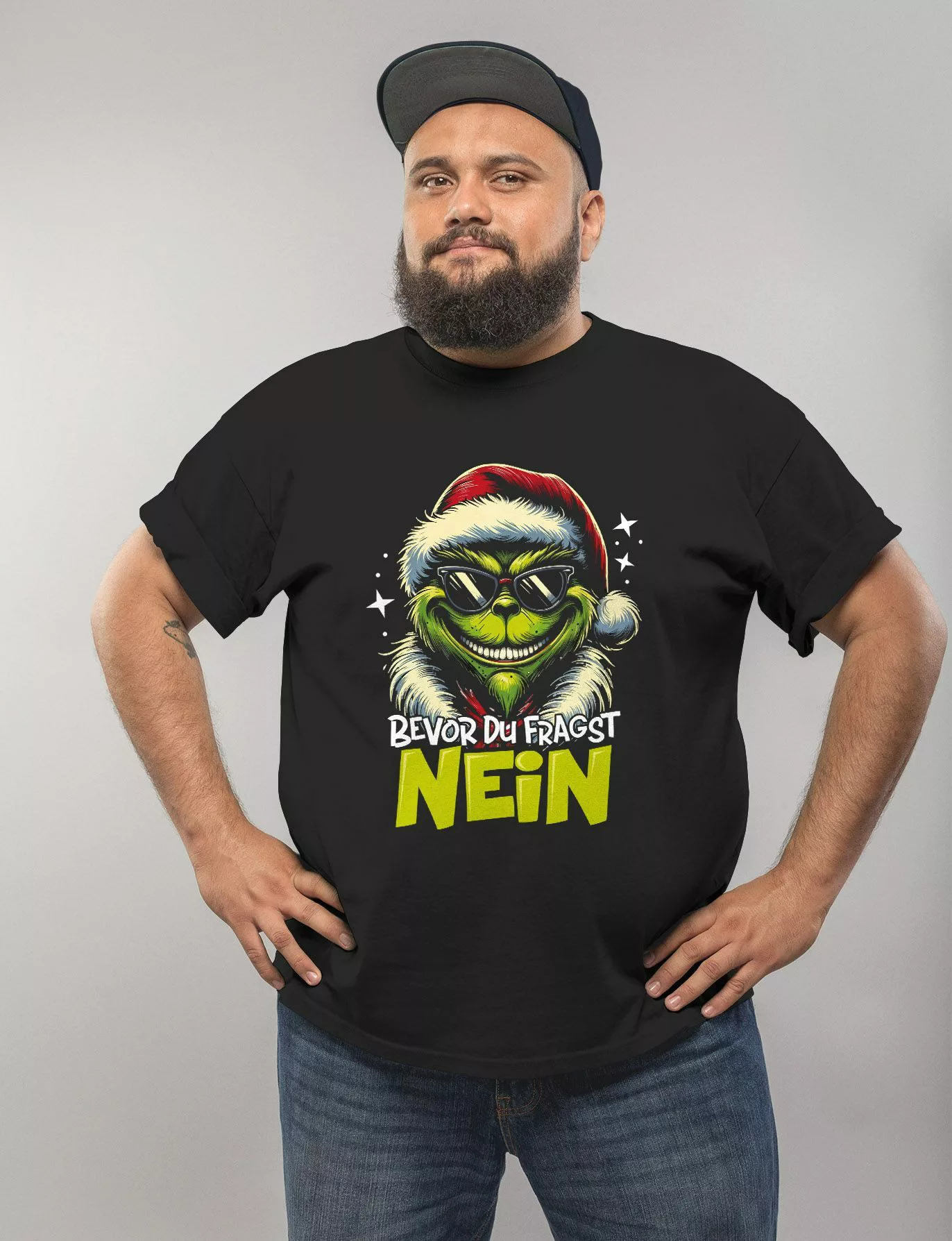 MoonWorks Print-Shirt Herren T-Shirt Weihnachten Anti günstig online kaufen