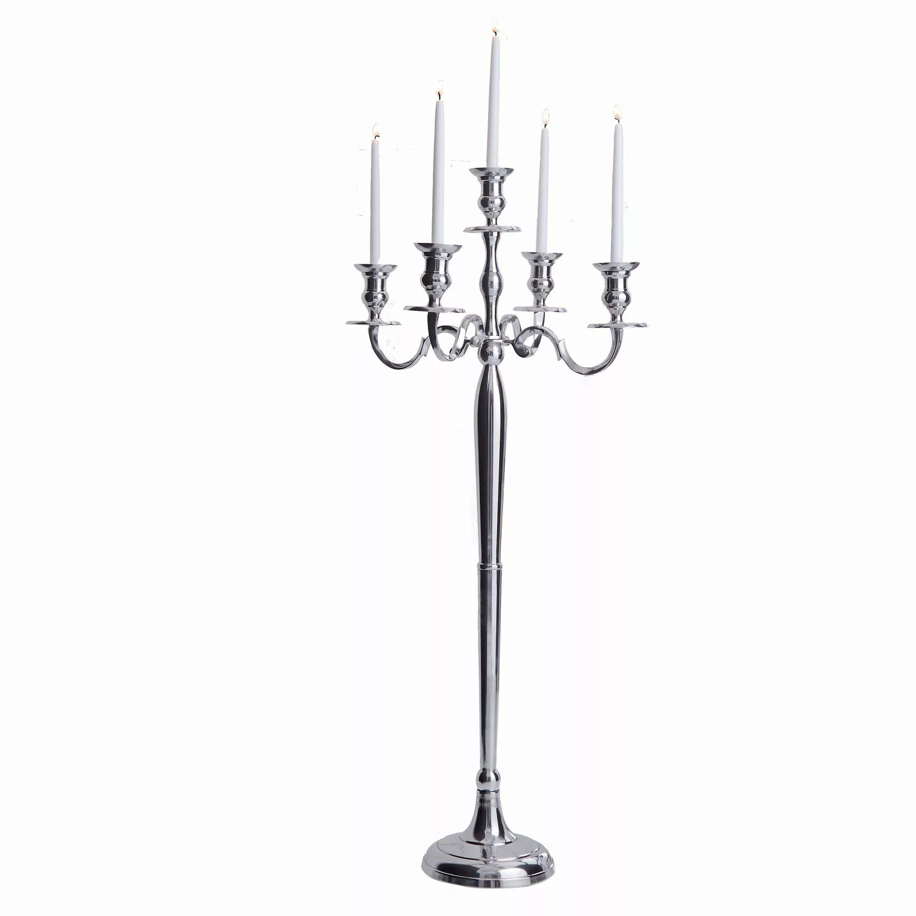 riess-ambiente Kerzenständer MODERN BAROCK 120cm silber, günstig online kaufen