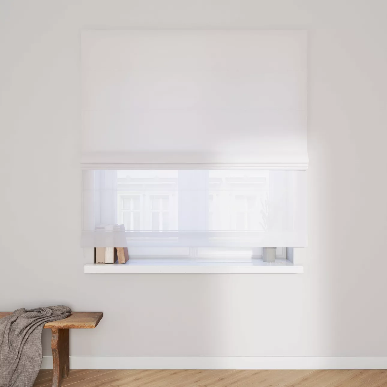 Dekoria Doppelraffrollo Duo, weiß, 160 x 170 cm günstig online kaufen