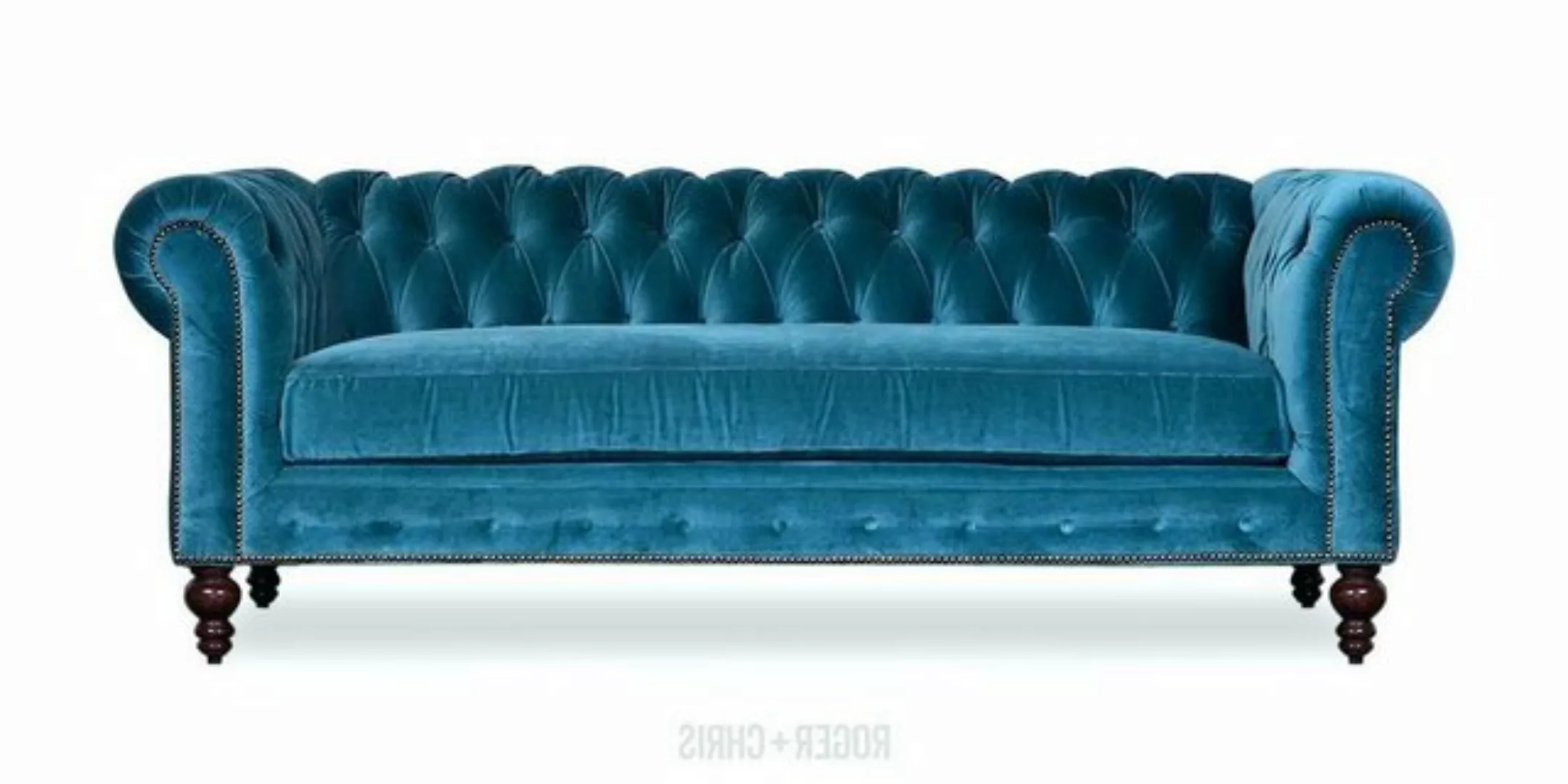 Xlmoebel Sofa Chesterfield Wohnzimmer Sofa aus Samt mit Polsterung, 3-Sitze günstig online kaufen